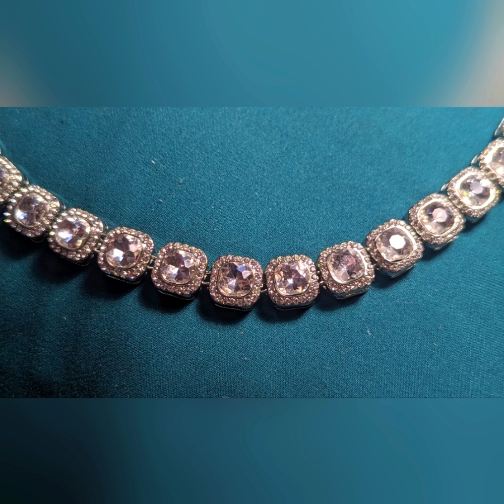 Iced out Baguette cz Chain Necklace